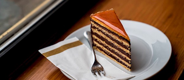 Dobos Torta at Gerbeaud Cafe