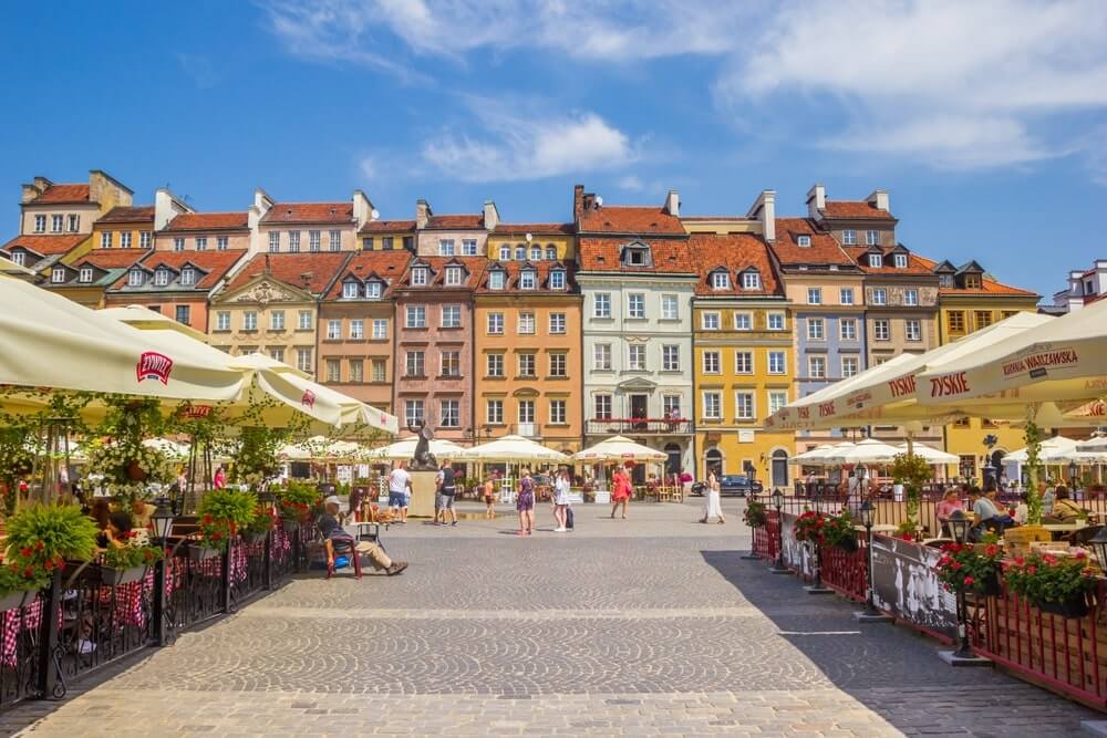 free tour guide to warsaw - old town market