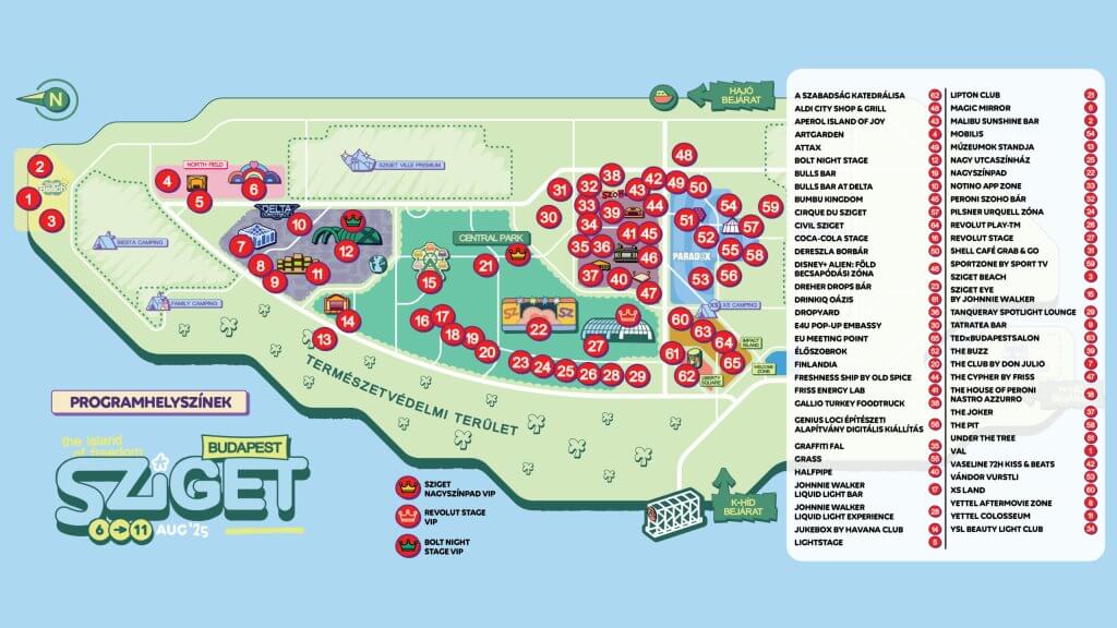 Sziget Festival 2025 Survival Guide 2 sziget map