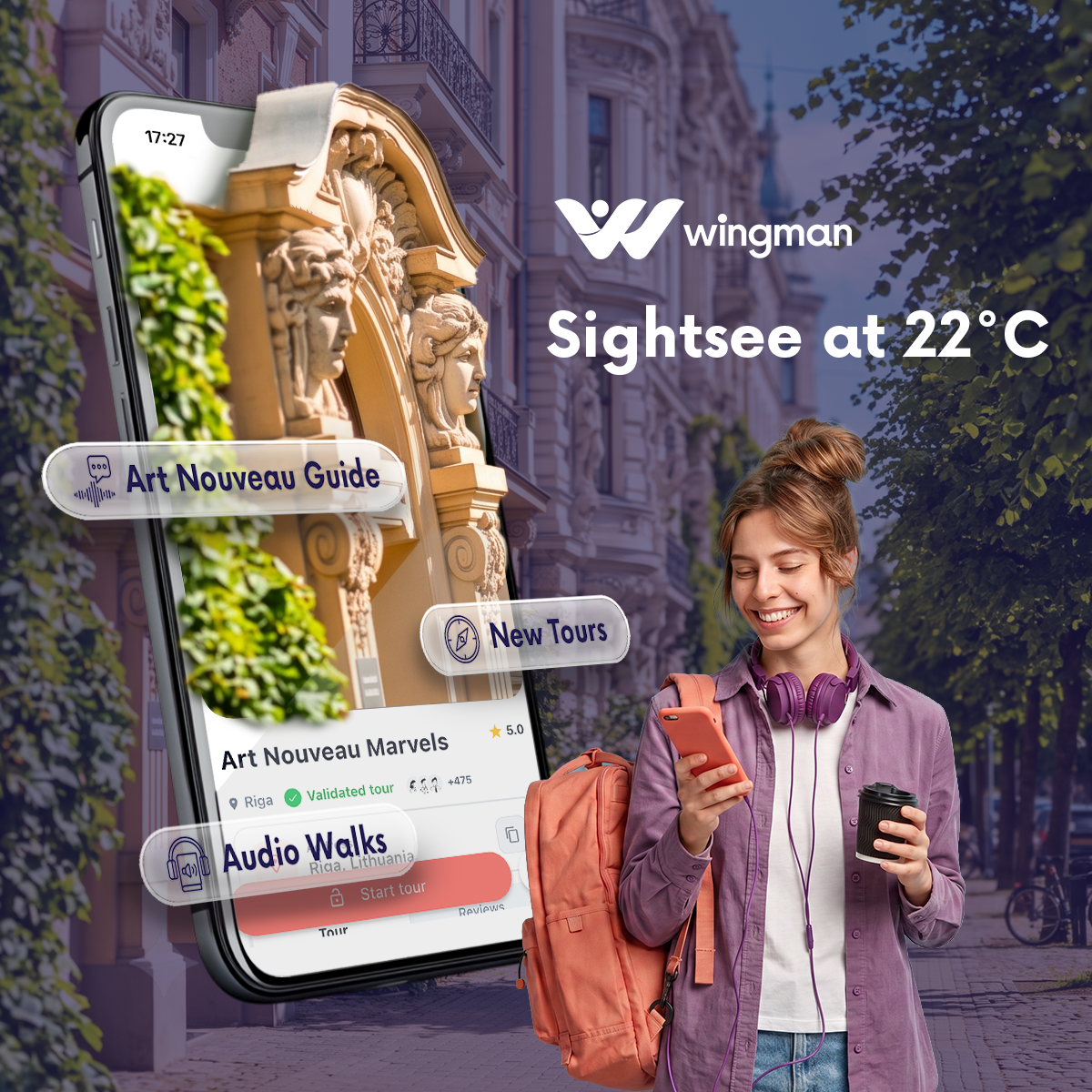 City architecture and green tour destination