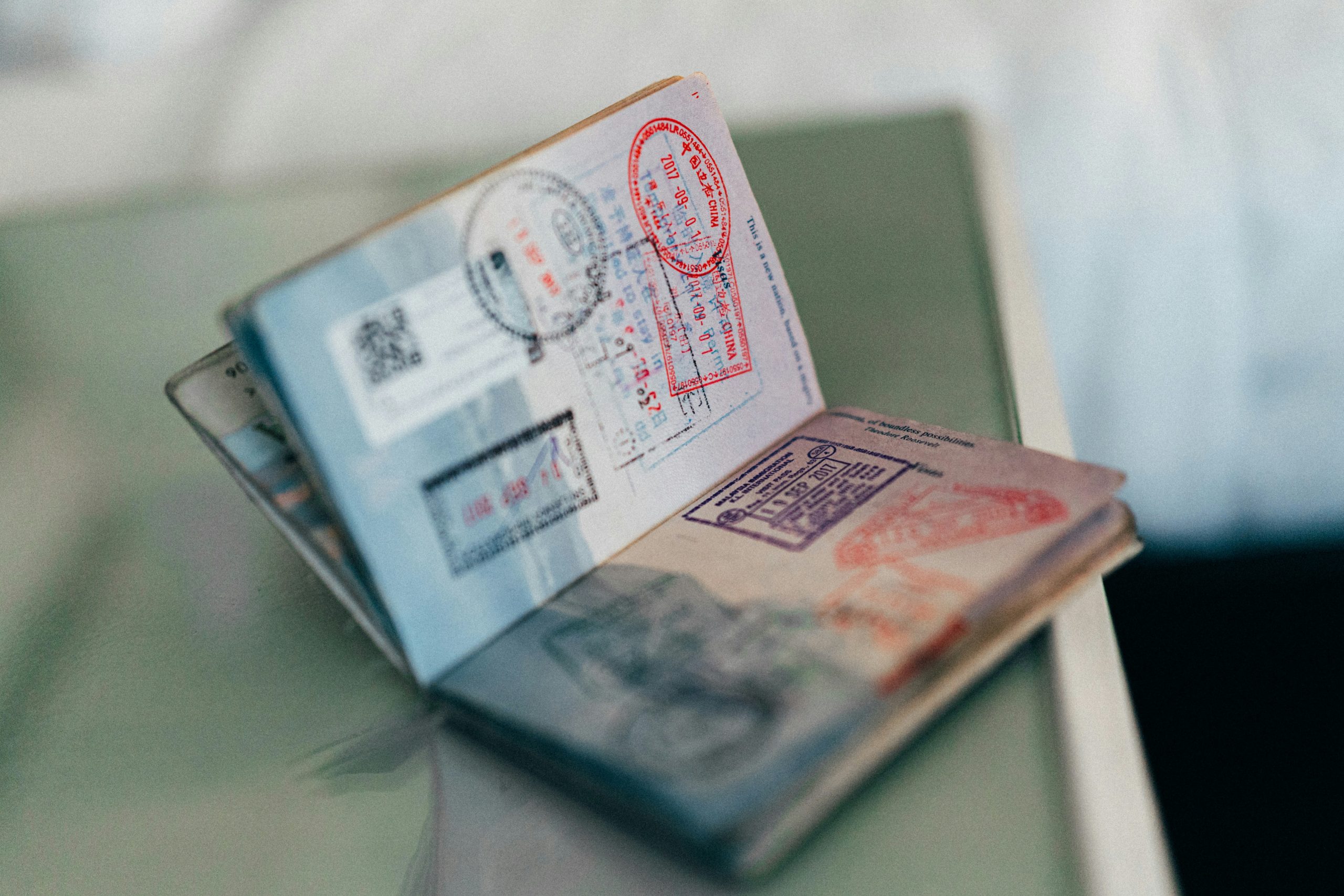 Travel journal and notes laid out on a table